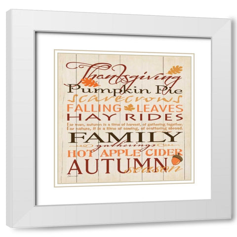 Thanksgiving II White Modern Wood Framed Art Print with Double Matting by Marrott, Stephanie