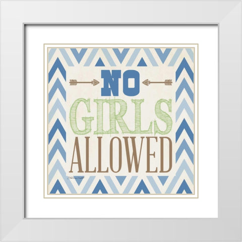 Playroom Boy II White Modern Wood Framed Art Print with Double Matting by Marrott, Stephanie
