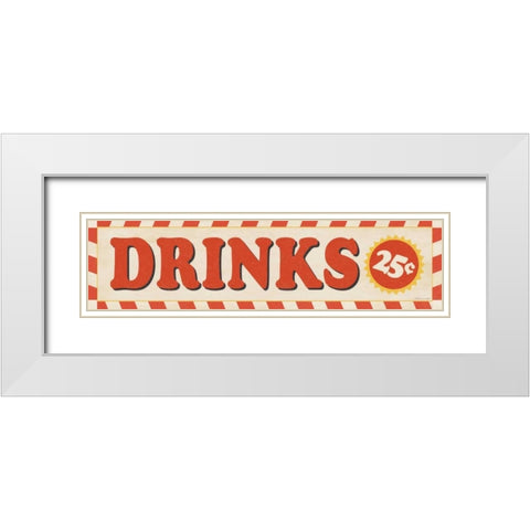 Drinks White Modern Wood Framed Art Print with Double Matting by Marrott, Stephanie