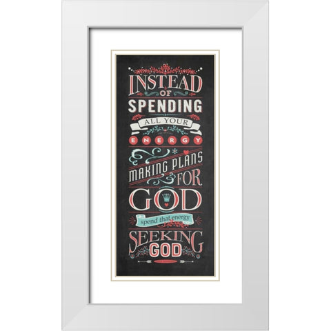Seeking God White Modern Wood Framed Art Print with Double Matting by Marrott, Stephanie