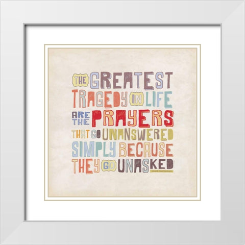The Greatest White Modern Wood Framed Art Print with Double Matting by Marrott, Stephanie