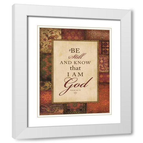 Be Still White Modern Wood Framed Art Print with Double Matting by Marrott, Stephanie