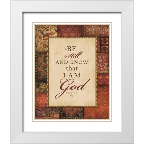 Be Still White Modern Wood Framed Art Print with Double Matting by Marrott, Stephanie