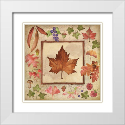 Maple of Fall 1 White Modern Wood Framed Art Print with Double Matting by Marrott, Stephanie
