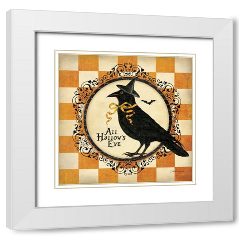 Its A Crow II White Modern Wood Framed Art Print with Double Matting by Marrott, Stephanie