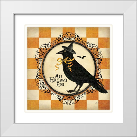 Its A Crow II White Modern Wood Framed Art Print with Double Matting by Marrott, Stephanie