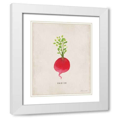Radish White Modern Wood Framed Art Print with Double Matting by Marrott, Stephanie