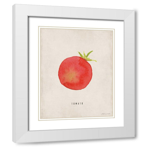 Tomato White Modern Wood Framed Art Print with Double Matting by Marrott, Stephanie