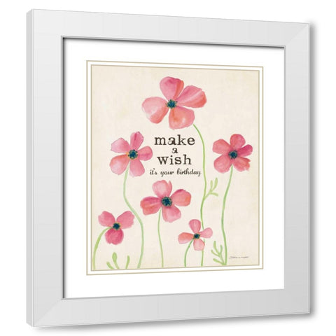 A Wish II White Modern Wood Framed Art Print with Double Matting by Marrott, Stephanie