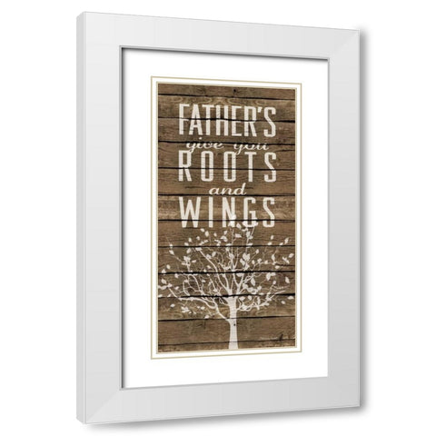 Roots and Wings White Modern Wood Framed Art Print with Double Matting by Marrott, Stephanie