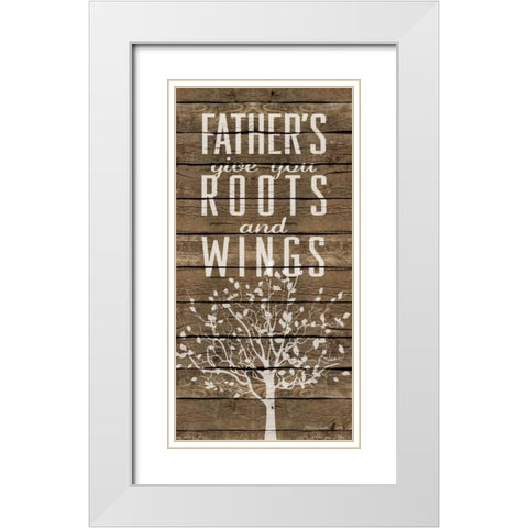Roots and Wings White Modern Wood Framed Art Print with Double Matting by Marrott, Stephanie