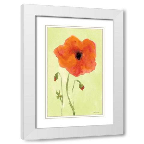 Poppyface White Modern Wood Framed Art Print with Double Matting by Marrott, Stephanie