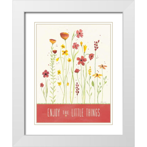 Enjoy Garden White Modern Wood Framed Art Print with Double Matting by Marrott, Stephanie