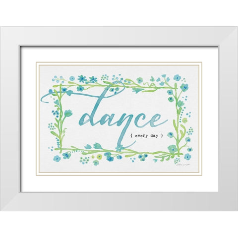 Dance White Modern Wood Framed Art Print with Double Matting by Marrott, Stephanie