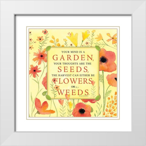 Mind Garden White Modern Wood Framed Art Print with Double Matting by Marrott, Stephanie