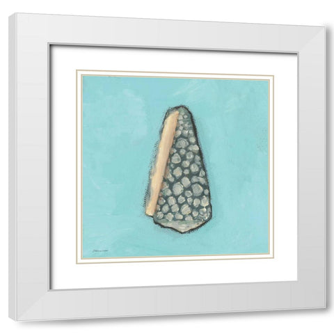Lone Shell White Modern Wood Framed Art Print with Double Matting by Marrott, Stephanie