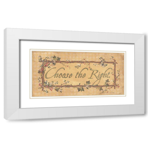 Choose the Right White Modern Wood Framed Art Print with Double Matting by Marrott, Stephanie