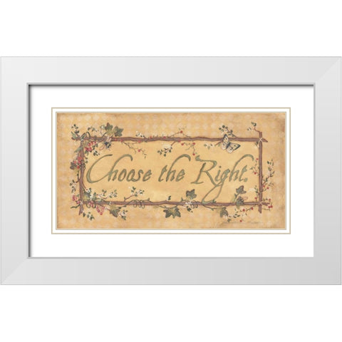 Choose the Right White Modern Wood Framed Art Print with Double Matting by Marrott, Stephanie