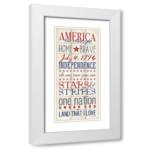 American White Modern Wood Framed Art Print with Double Matting by Marrott, Stephanie