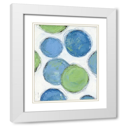 Bubbles II White Modern Wood Framed Art Print with Double Matting by Marrott, Stephanie