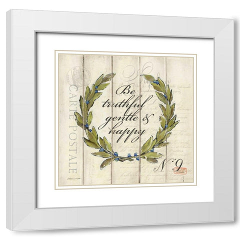 Be Truthful White Modern Wood Framed Art Print with Double Matting by Marrott, Stephanie