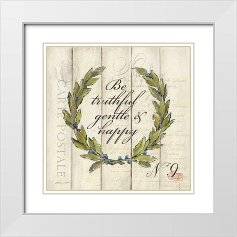 Be Truthful White Modern Wood Framed Art Print with Double Matting by Marrott, Stephanie