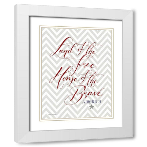 Brave White Modern Wood Framed Art Print with Double Matting by Marrott, Stephanie