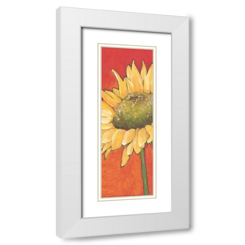 Sunny Flower White Modern Wood Framed Art Print with Double Matting by Marrott, Stephanie
