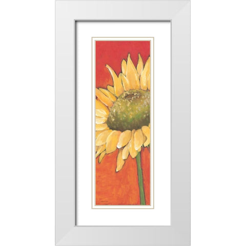 Sunny Flower White Modern Wood Framed Art Print with Double Matting by Marrott, Stephanie