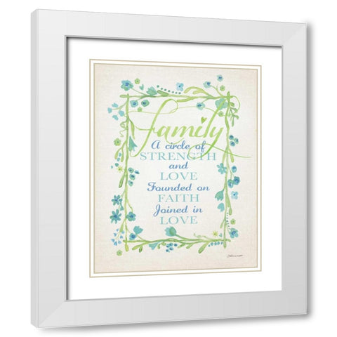 Family II White Modern Wood Framed Art Print with Double Matting by Marrott, Stephanie