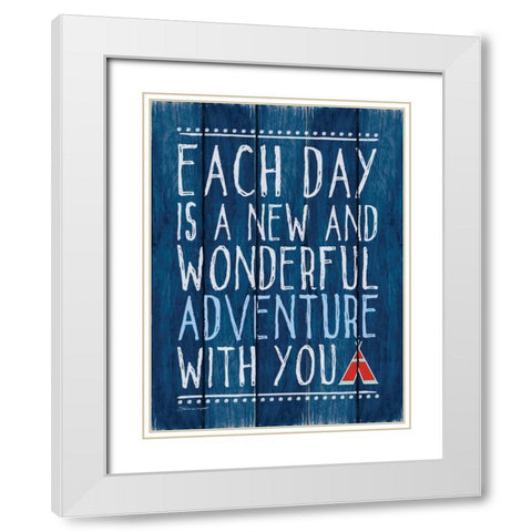 Each Day White Modern Wood Framed Art Print with Double Matting by Marrott, Stephanie