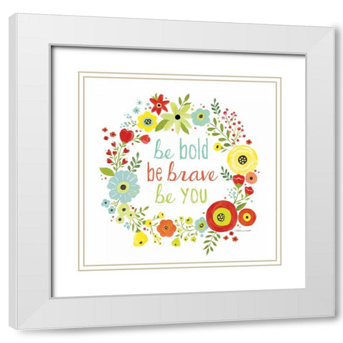 Be You White Modern Wood Framed Art Print with Double Matting by Marrott, Stephanie
