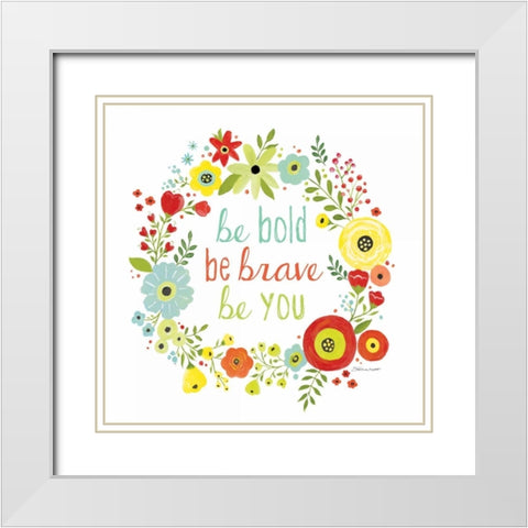 Be You White Modern Wood Framed Art Print with Double Matting by Marrott, Stephanie