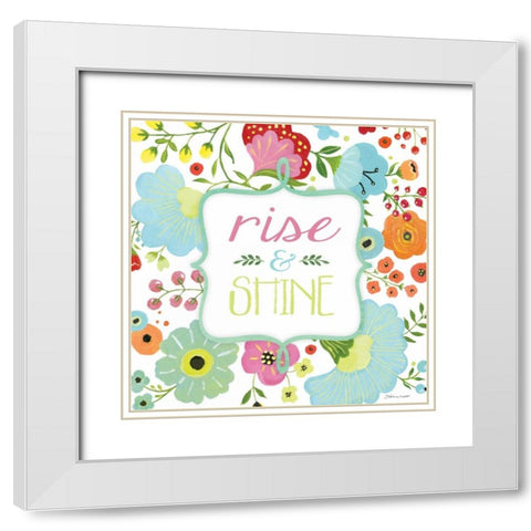 Shine White Modern Wood Framed Art Print with Double Matting by Marrott, Stephanie