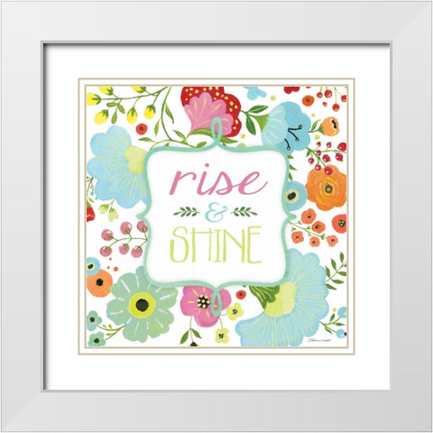 Shine White Modern Wood Framed Art Print with Double Matting by Marrott, Stephanie