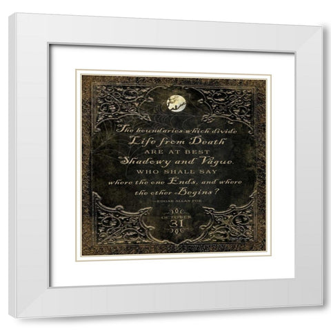 Poe White Modern Wood Framed Art Print with Double Matting by Marrott, Stephanie