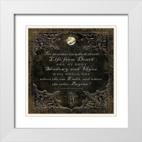 Poe White Modern Wood Framed Art Print with Double Matting by Marrott, Stephanie