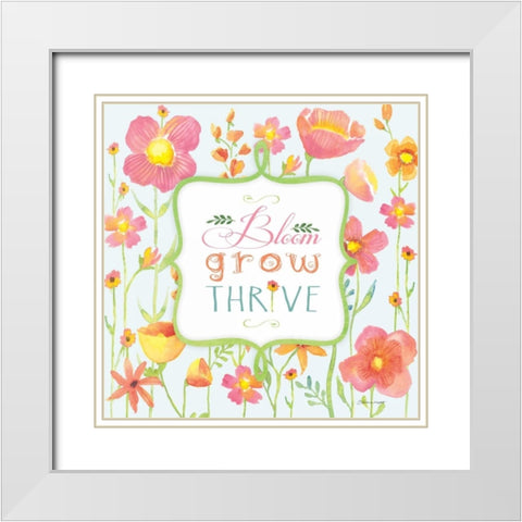 Thrive White Modern Wood Framed Art Print with Double Matting by Marrott, Stephanie