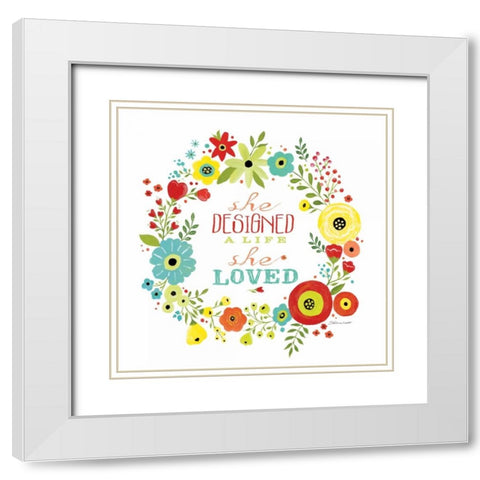 She Loved White Modern Wood Framed Art Print with Double Matting by Marrott, Stephanie