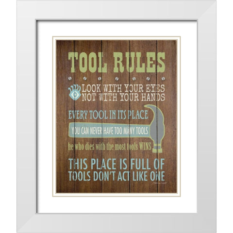 Tool Rules IV White Modern Wood Framed Art Print with Double Matting by Marrott, Stephanie