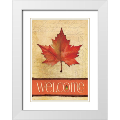 Maple in Fall II White Modern Wood Framed Art Print with Double Matting by Marrott, Stephanie