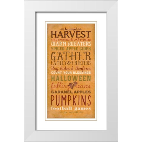 Harvest White Modern Wood Framed Art Print with Double Matting by Marrott, Stephanie