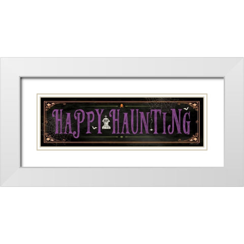 Happy Haunting II White Modern Wood Framed Art Print with Double Matting by Marrott, Stephanie