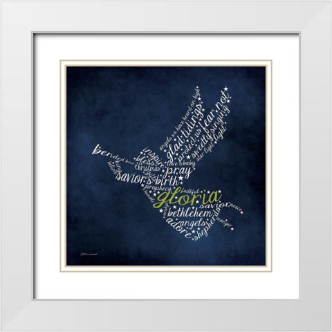 Angel White Modern Wood Framed Art Print with Double Matting by Marrott, Stephanie