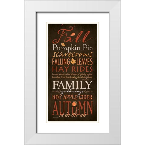 Fall White Modern Wood Framed Art Print with Double Matting by Marrott, Stephanie