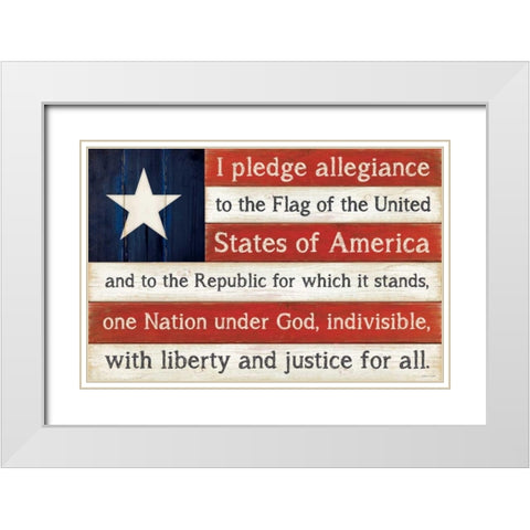 Pledge White Modern Wood Framed Art Print with Double Matting by Marrott, Stephanie
