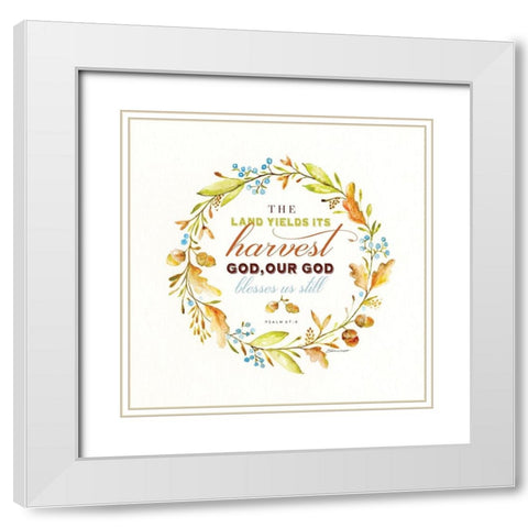Harvest White Modern Wood Framed Art Print with Double Matting by Marrott, Stephanie