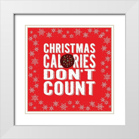 Dont Count White Modern Wood Framed Art Print with Double Matting by Marrott, Stephanie