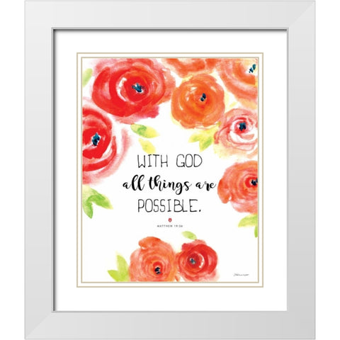 All Things White Modern Wood Framed Art Print with Double Matting by Marrott, Stephanie