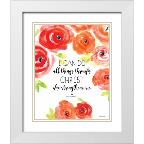I Can Do White Modern Wood Framed Art Print with Double Matting by Marrott, Stephanie